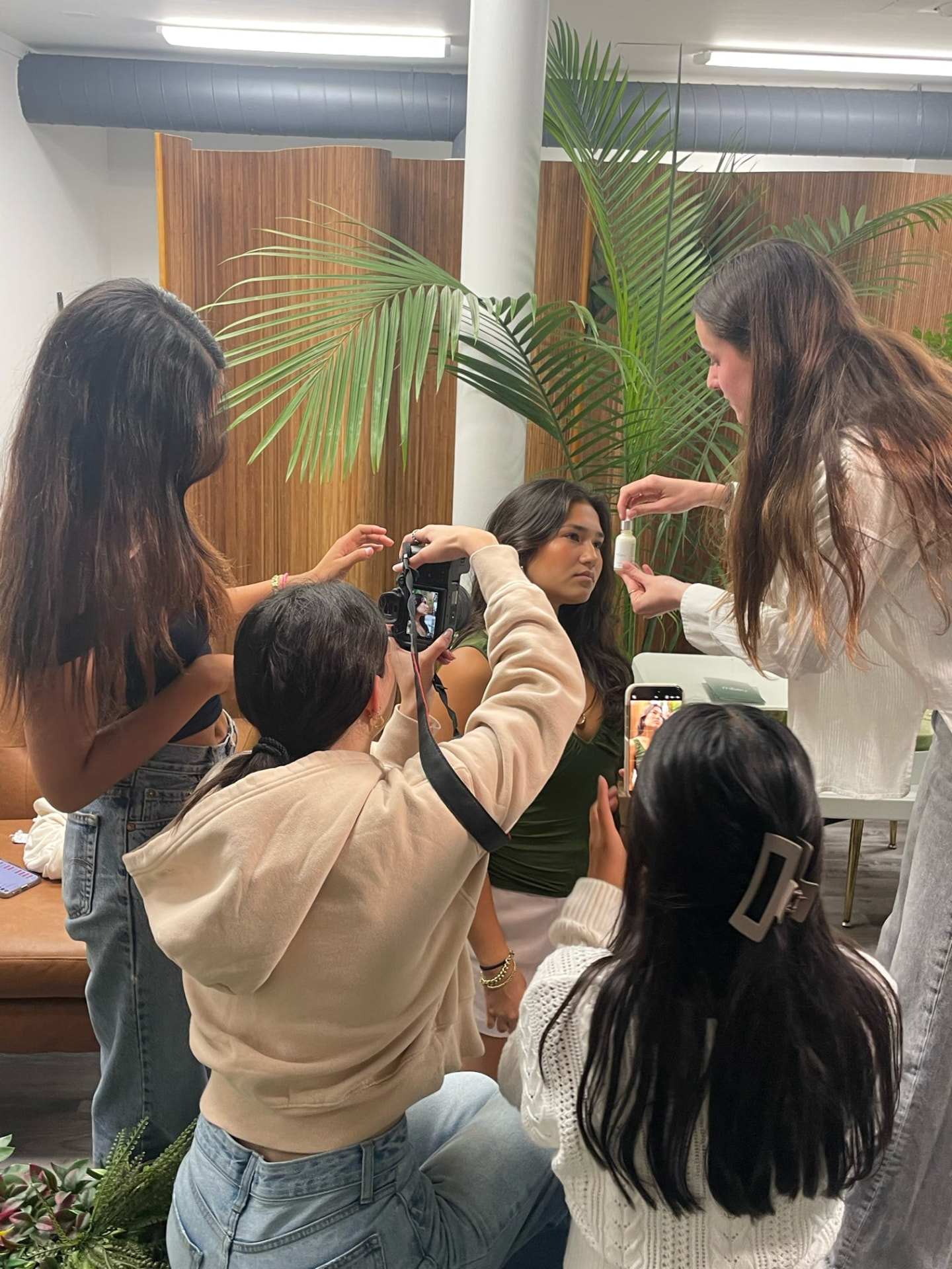 Team filming a Milieu product moment