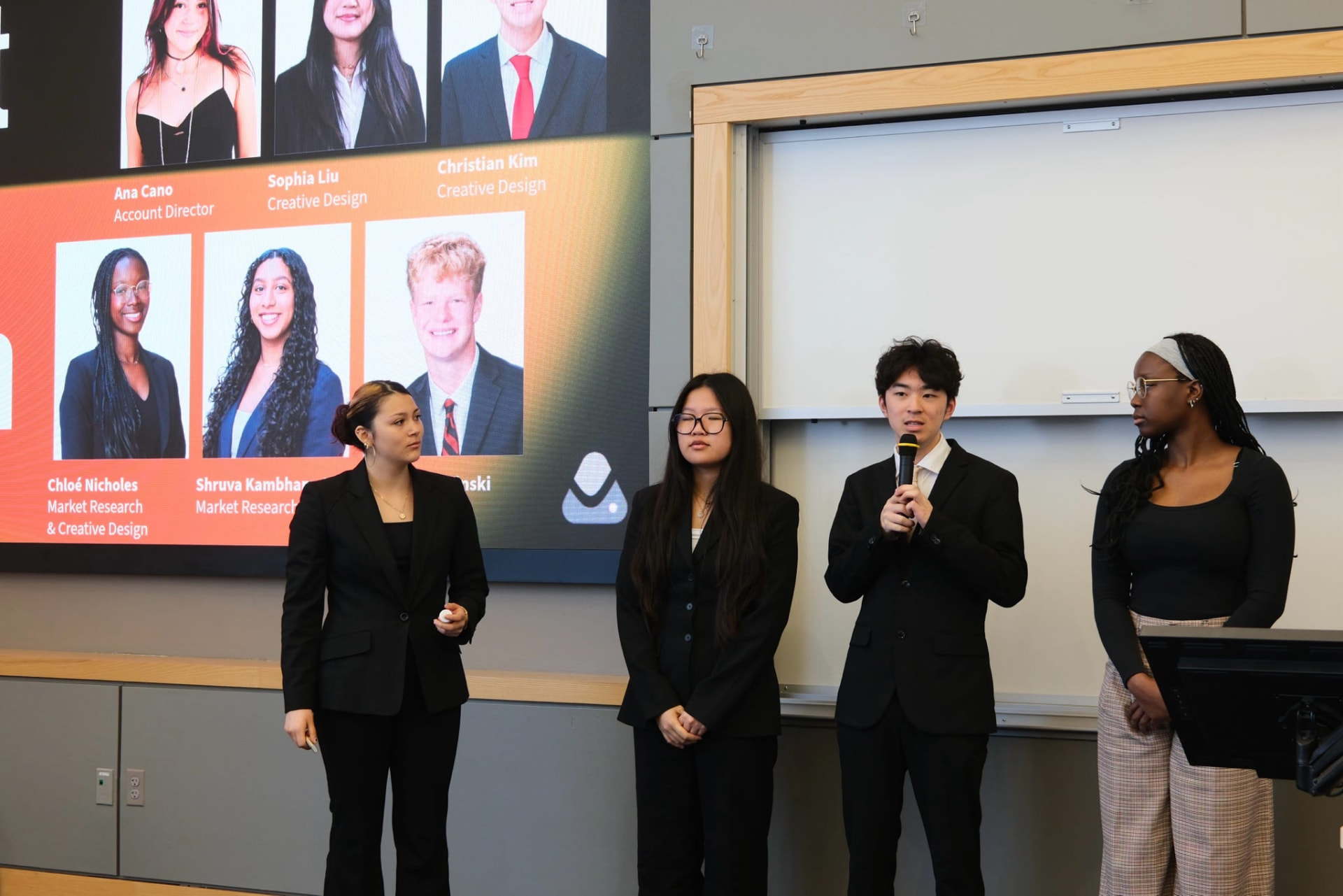 MAM team presenting a semester showcase